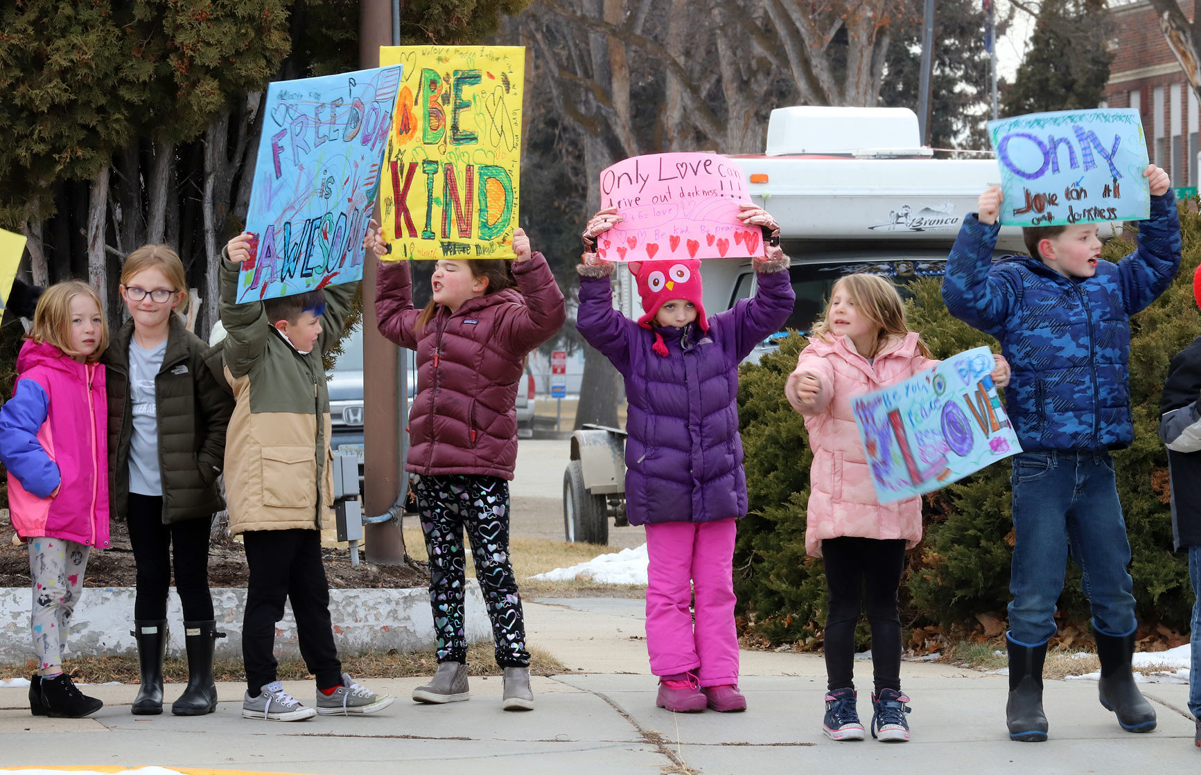 Hamilton first graders celebrate Martin Luther Kings Day sharing "love and kindness"